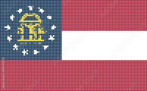 Flag of Georgia pixel art of dots