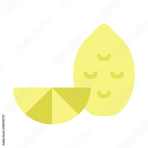 Lemon Vector Flat Icon Design