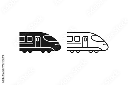 Modern high speed train or bullet train for public transportation