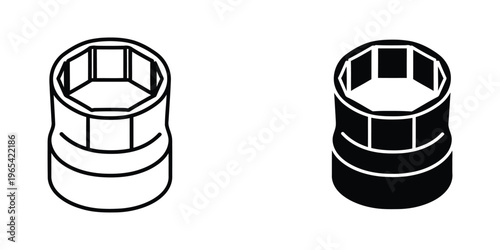 Hexagonal flanged pipe couplings in different material finishes
