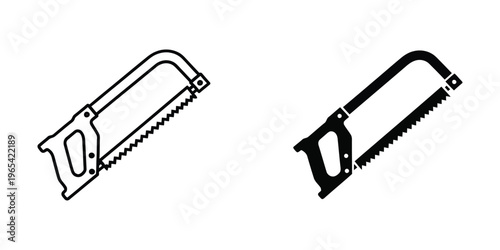 Two different types of hand saws displayed side by side for comparison