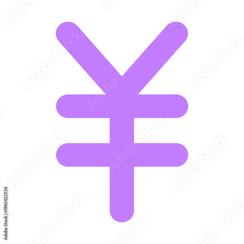 Japanese Yen Vector Flat Icon Design