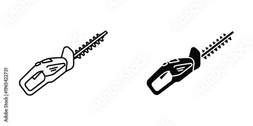 Two types of hedge trimmers shown in a side-by-side comparison illustration