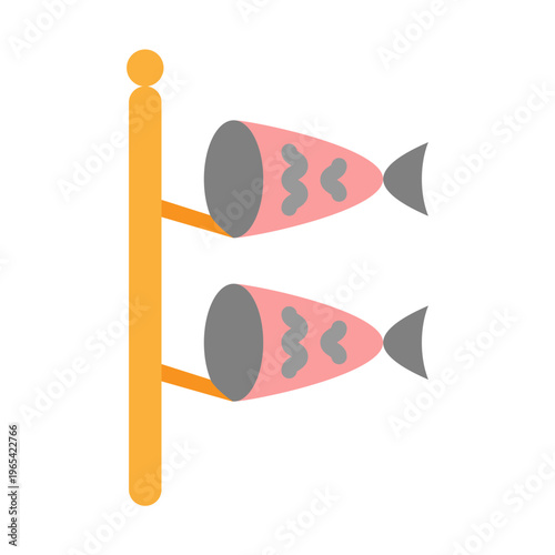 Koinobori Vector Flat Icon Design