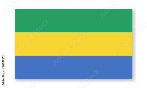 Gabon national flag in flat style. Vector flat background. Free Download Gabon national flag in flat style. Vector flat background. - GFXLoad