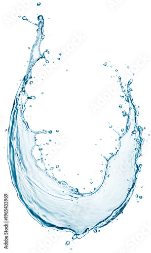 Blue water splash