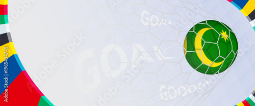 Celebration Goal for Cocos Islands football team in colorful design. Perfect for illustrating soccer success, international football tournaments, and sports-themed promotions.