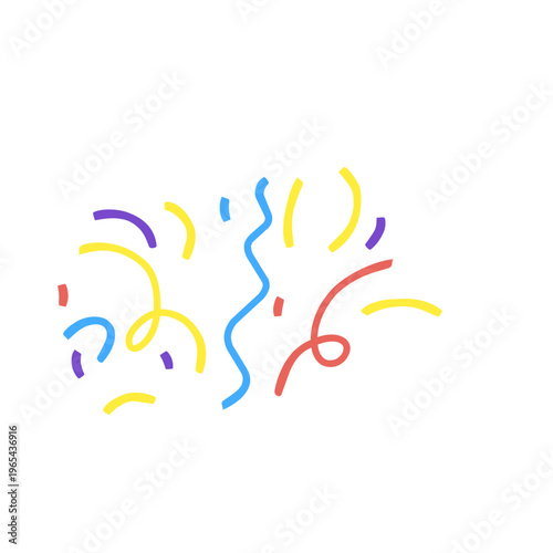 Colorful confetti ribbons