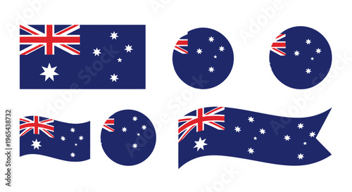 Australian Flag Collection: Different Shapes and Styles