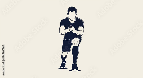 Silhouette of a person in athletic wear performing a lunge exercise