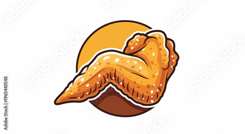 Crispy, golden fried chicken wing with a crunchy texture and seasoned crust