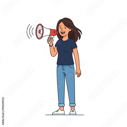 vector someone giving notification with megaphone 9