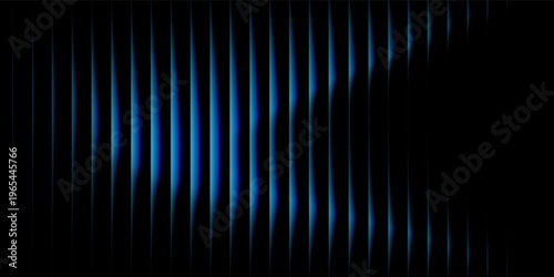 An intriguing dark blue abstract wave pattern with a luminous gradient. This digital art composition evokes a futuristic and mysterious atmosphere, enhancing visual interest.