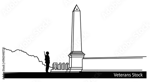 Soldier saluting obelisk monument, remembrance, memorial, veterans, military, patriotism, historical landmark