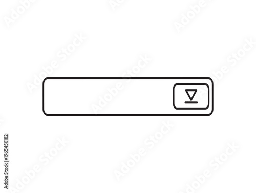 A simple rectangular icon with a warning sign