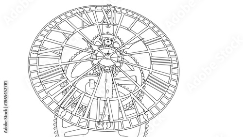 clock graphic symbol 3d illustration	
