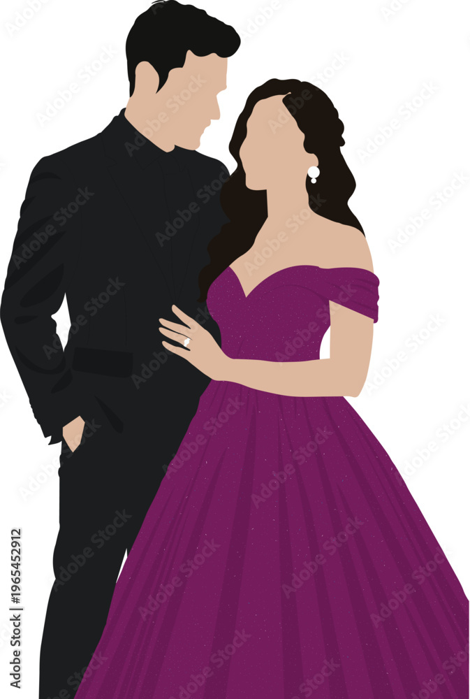 Fototapeta premium Stylish Bride and Groom at Sangeet Function 