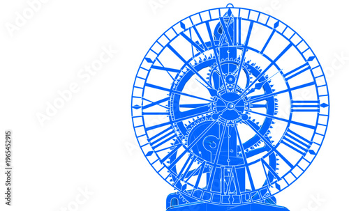 clock graphic symbol 3d illustration	
