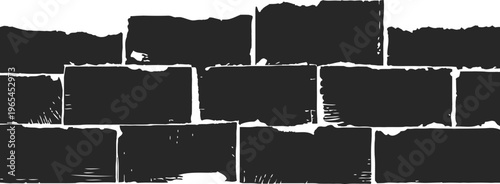 Blackpaintedbrickwallwithwhitejointsandroughtexture