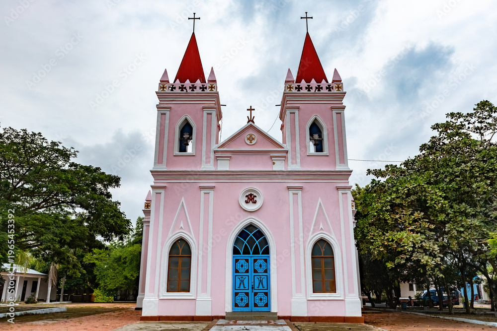Fototapeta premium Pogtuguese style church at Laleia in Timor Leste