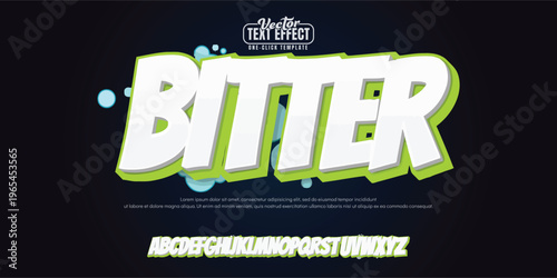  Bitter Graffiti font. Capital letters, numbers and glyps alphabet.