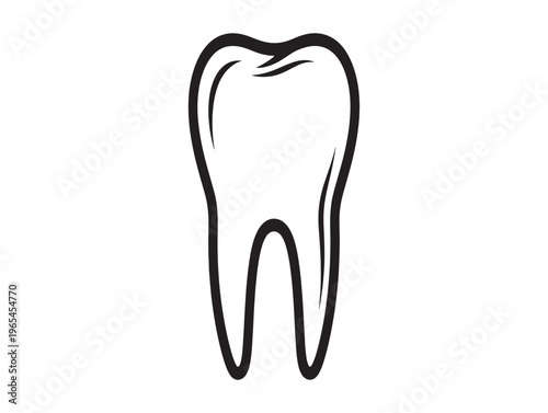 A simple line drawing of a molar tooth
