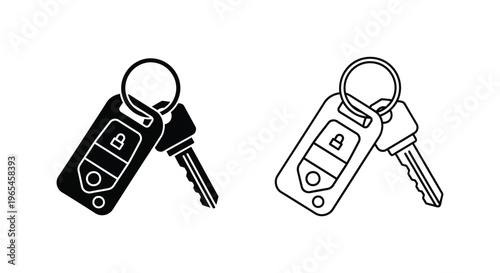 Car keys and remote controls Vector