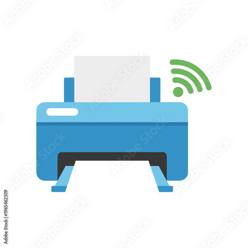 wireless router with signal waves flat design vector illustration