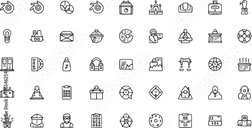Hand Drawn Outline Icons Collection - Sketchy Line Art Symbols for Business, Technology, and Everyday Concepts
