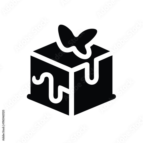 Delicious Chocolate Cake with Buttercream Frosting and a Butterfly Decoration