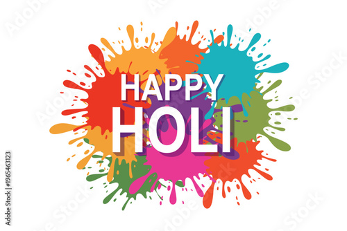 Happy Holi celebration. Festival of colors Holi celebrated in India.