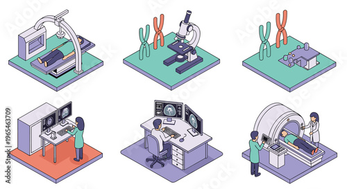 Medical Imaging and Diagnostics Analysis with Doctors and Patients Using Advanced Technologies like MRI, Microscopes, and Digital Scans for Healthcare Research and Treatment Proces.