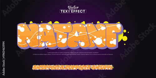 Natane Graffiti font. Capital letters, numbers and glyps alphabet.