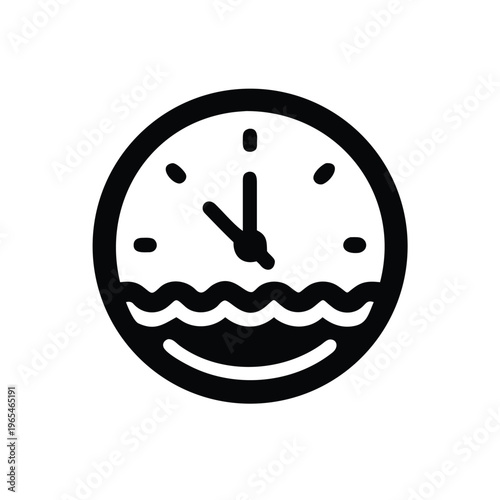 A clock face dissolving into ocean waves, symbolizing the relentless passage of moments