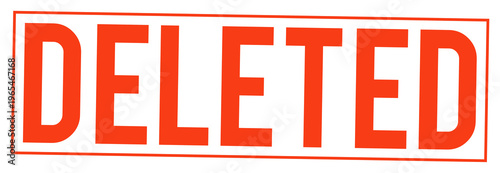 Slika na platnu Large red deleted stamp on transparent background