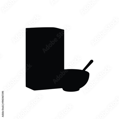 Cereal silhouette icon vector illustration.
