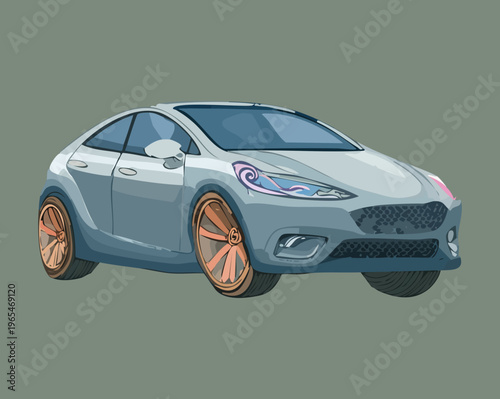 Side view of a contemporary silver sedan vehicle for daily commute and family transportation featuring stylish wheel rims and modern automotive details