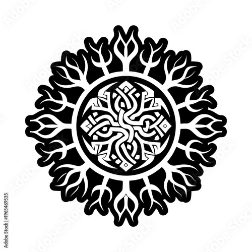 A filled style icon of root chakra symbol