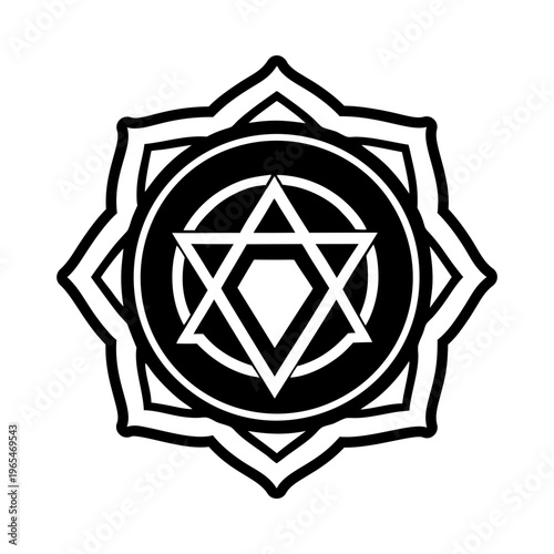 Anahata symbol icon in filled style