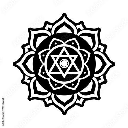 Soul chakra icon in glyph style