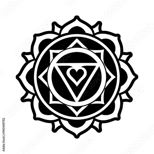 A solid style icon of love energy symbol