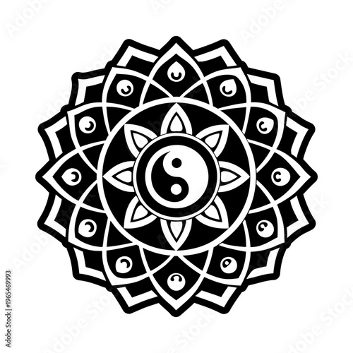 A solid style icon of calmness symbol