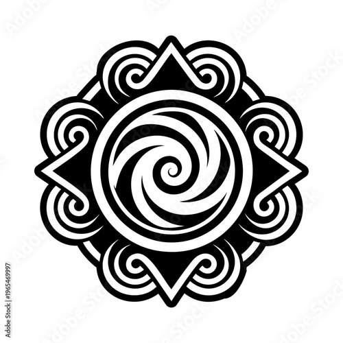 A glyph style icon of reiki energy symbol
