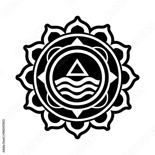 Water symbol icon in glyph style