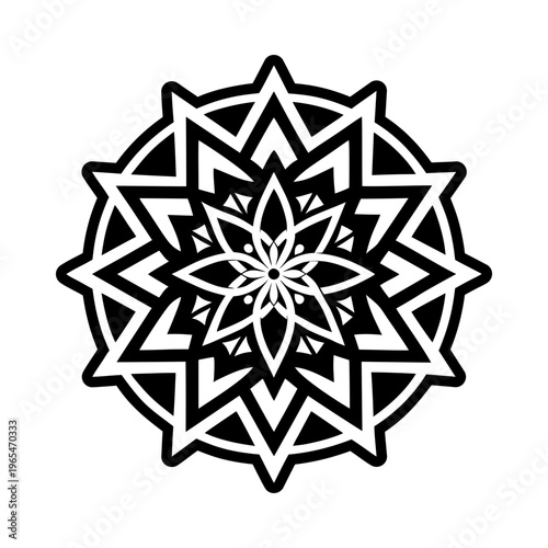 Starburst pattern glyph style icon