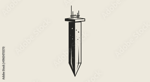 Hand-drawn illustration of a concrete column with rebar