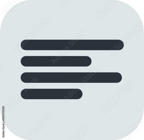 Icon representing text alignment with horizontal lines