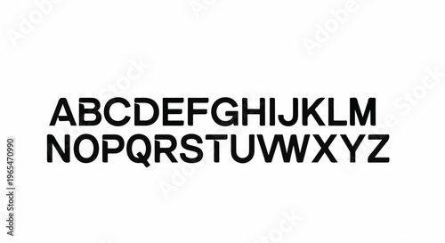 Black bold sans-serif typeface alphabet A-Z on white background