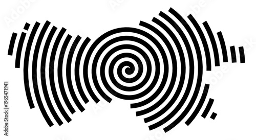 Symbol Map of the city Schriesheim (Baden-Württemberg, Germany) showing the city with a black spiral line