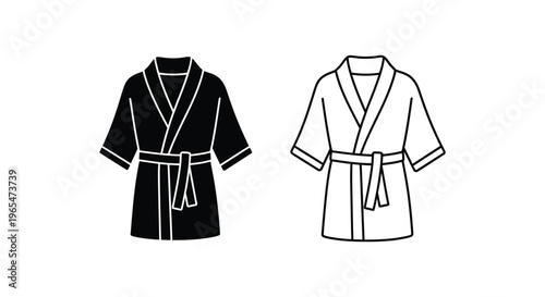 Black and white robe illustration Vector
